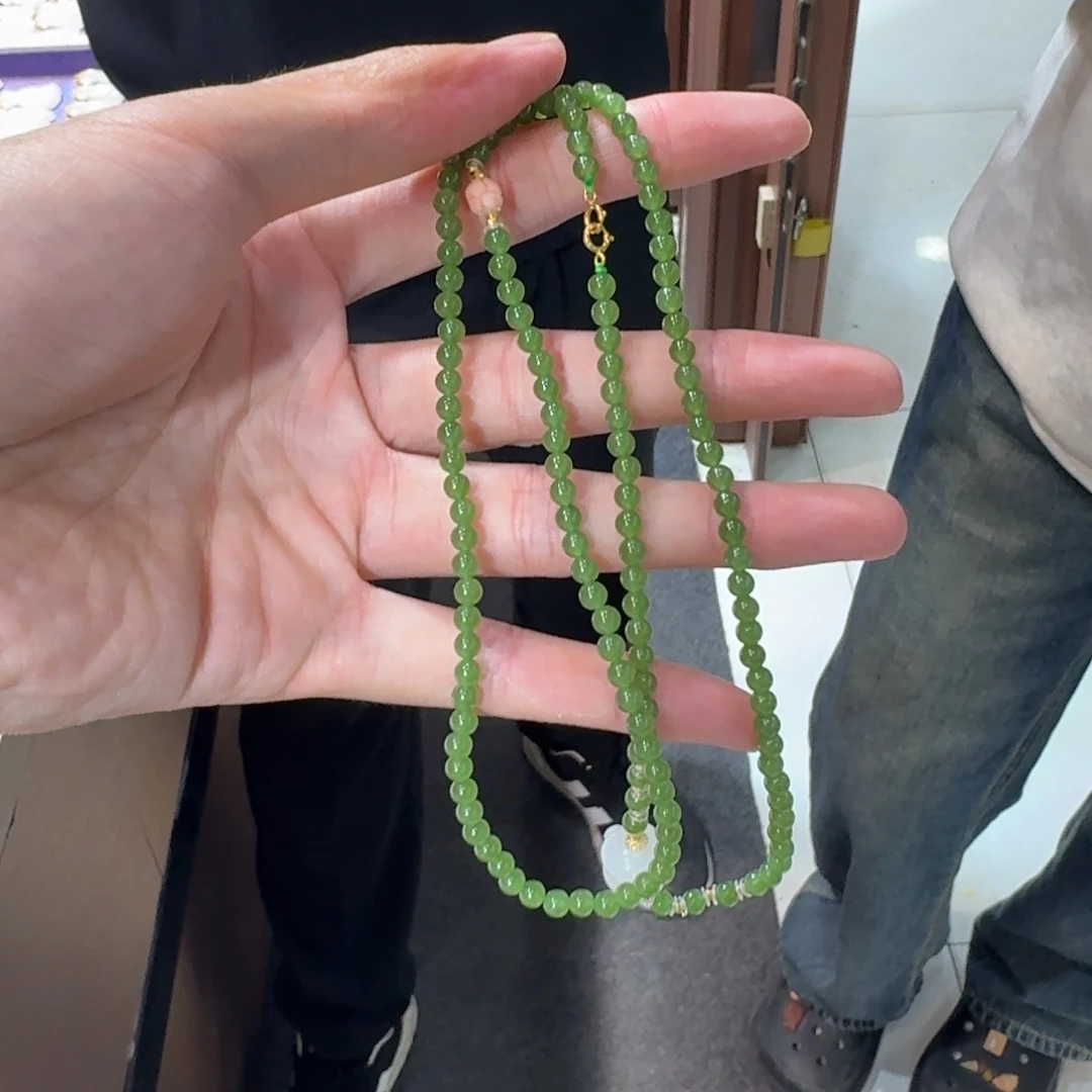 和田玉18K金镶嵌颈饰65淼淼