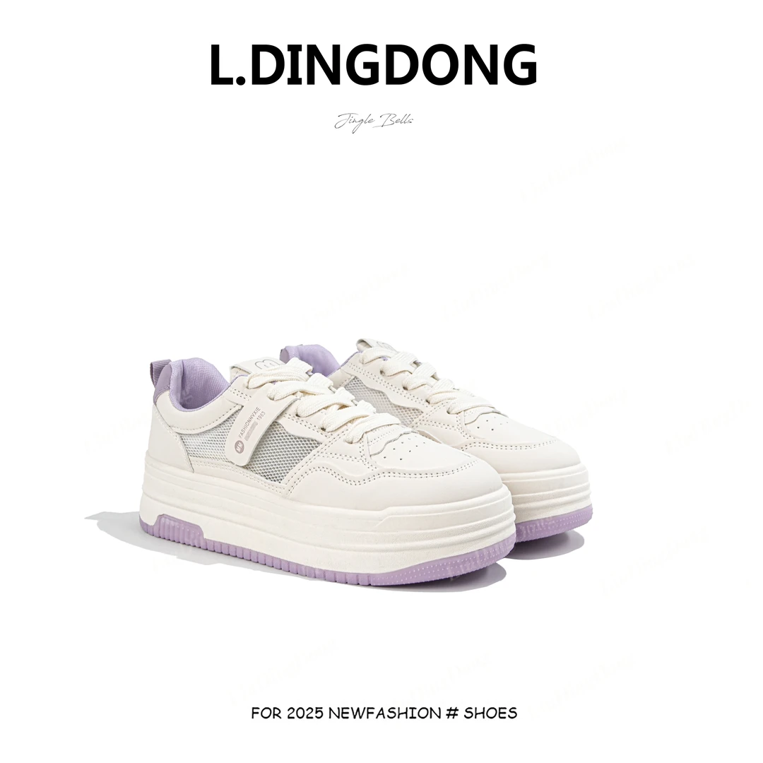 【刘叮咚女鞋】增高小白鞋女2025学生白色软底休闲运动板鞋韩版A5