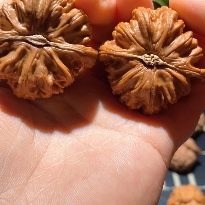 文玩核桃把件43球白