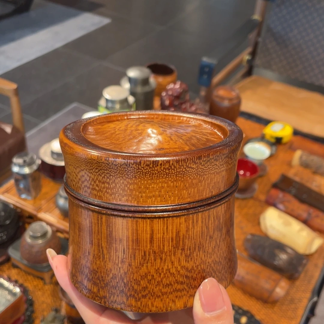 紫砂纯手工制作竹节茶叶罐