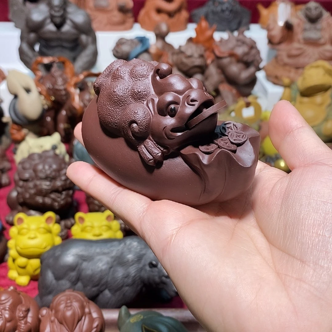 紫砂茶宠宜兴紫砂金蟾