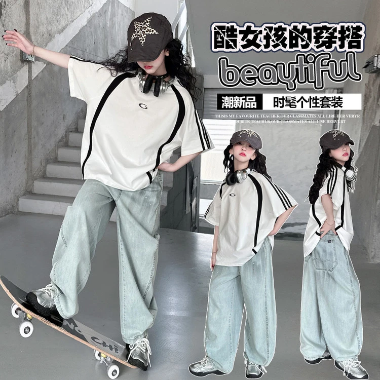 儿童装2025新款运动女孩爆款春秋春装宝宝6-12岁夏装潮流1-3岁