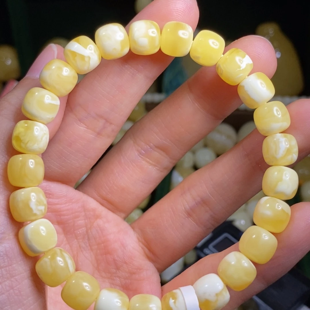 蜜蜡未镶嵌裸石8.5手串