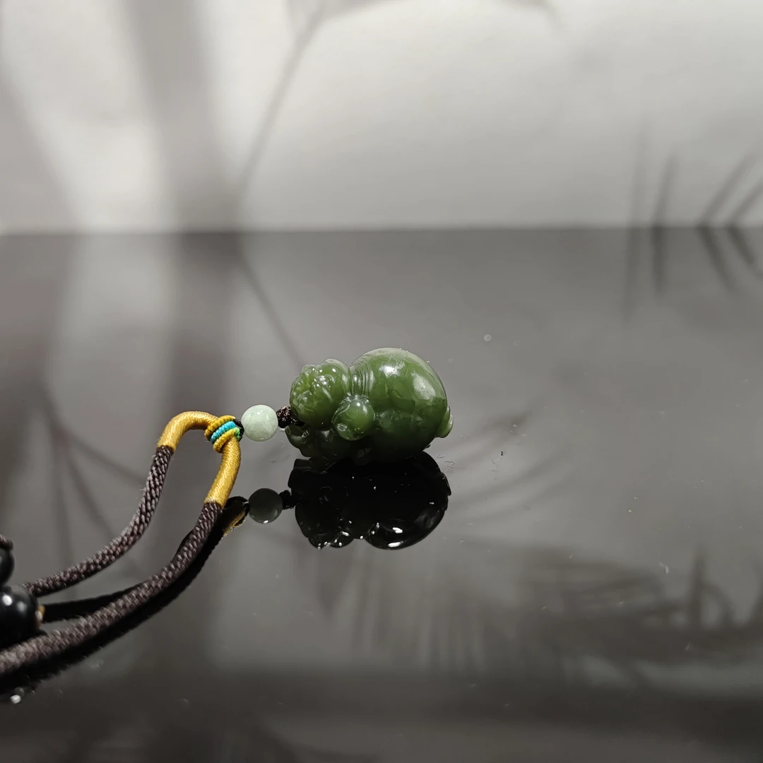 B和田玉福猪吊坠0668