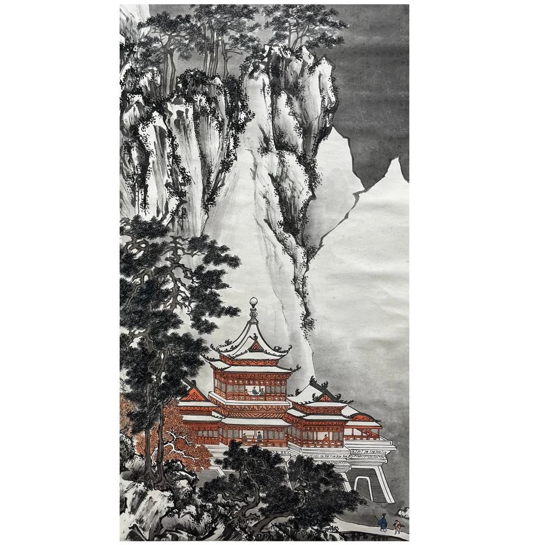 DQ15022心畬 山水 纸本58*102
