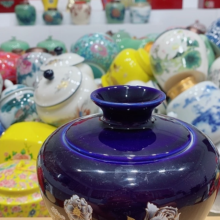 钧瓷手工艺品茶叶罐 储存罐 密封罐