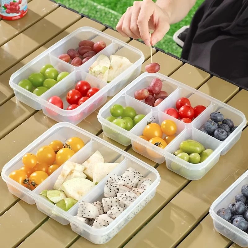 西藏新疆包邮分格水果盒外带便携冰箱保鲜便当盒儿童小学生食品级