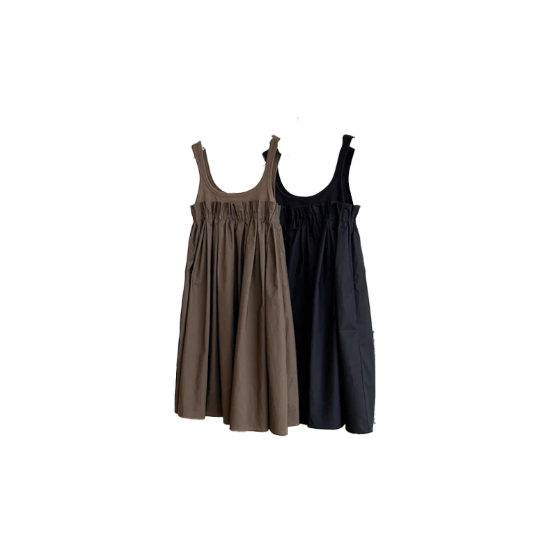 南油小众设计师新品瑞家百褶吊带裙