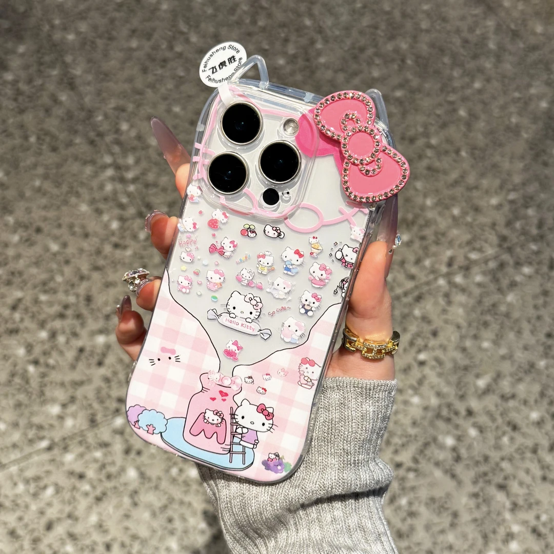 奶瓶收集KT猫适用iPhone17猫耳朵手机壳苹果16华为P70vivoppo小米