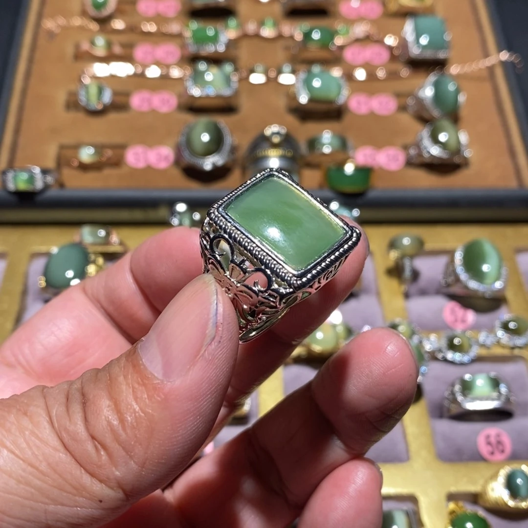 和田玉（碧玉）戒指未镶嵌