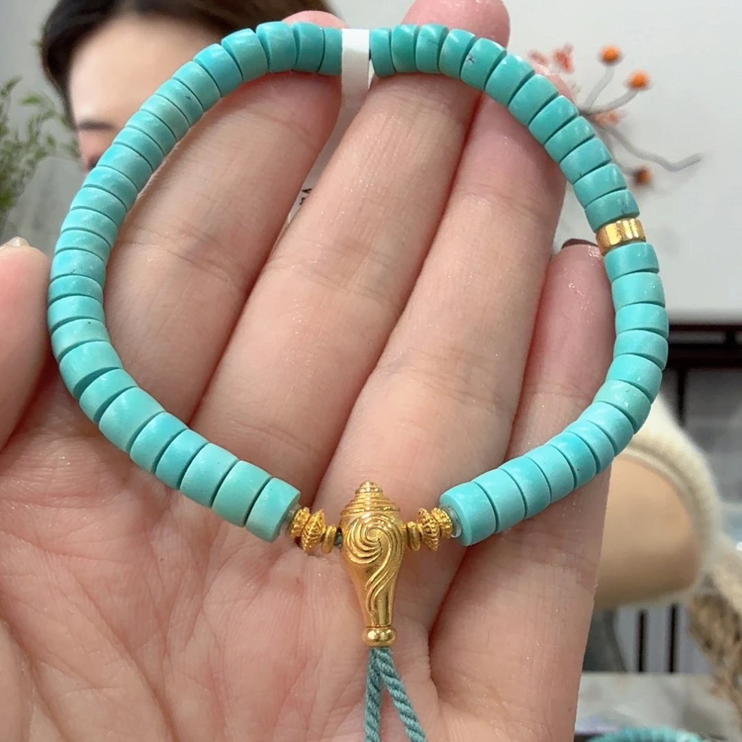 绿松石18K金镶嵌珠宝奇石