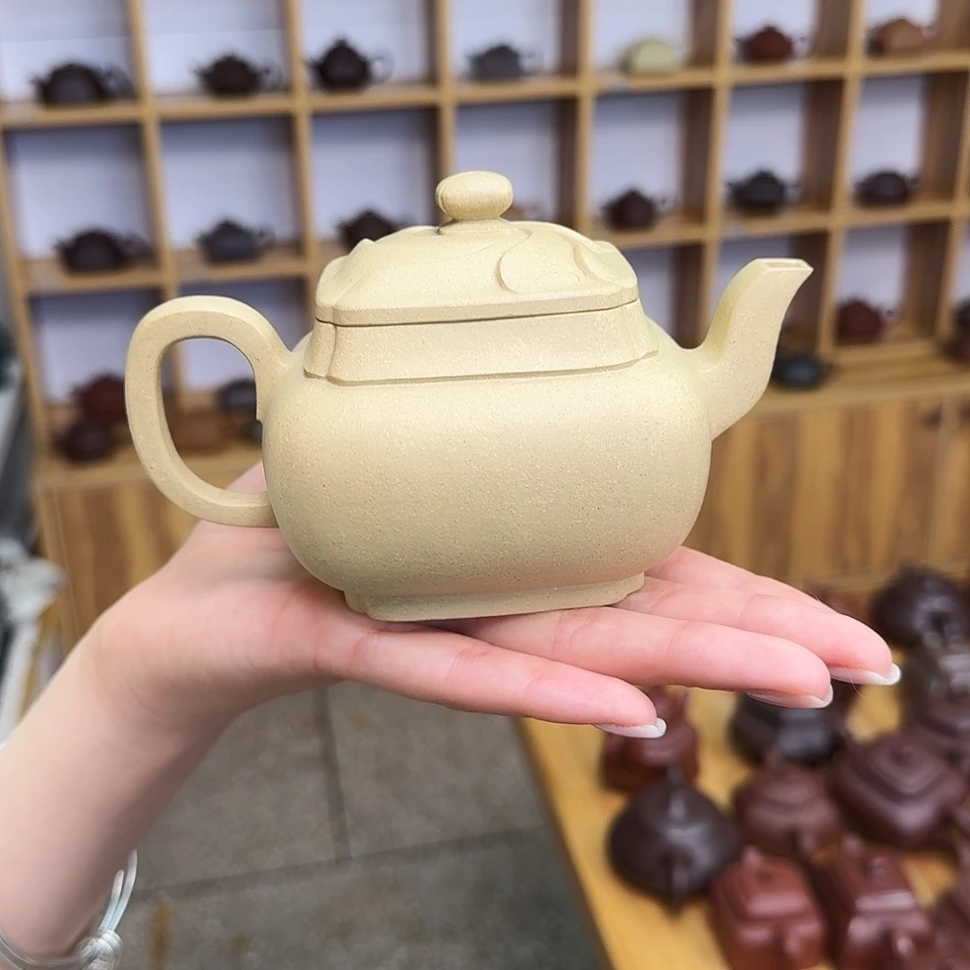 茶壶紫砂紫砂壶四方祥云300cc