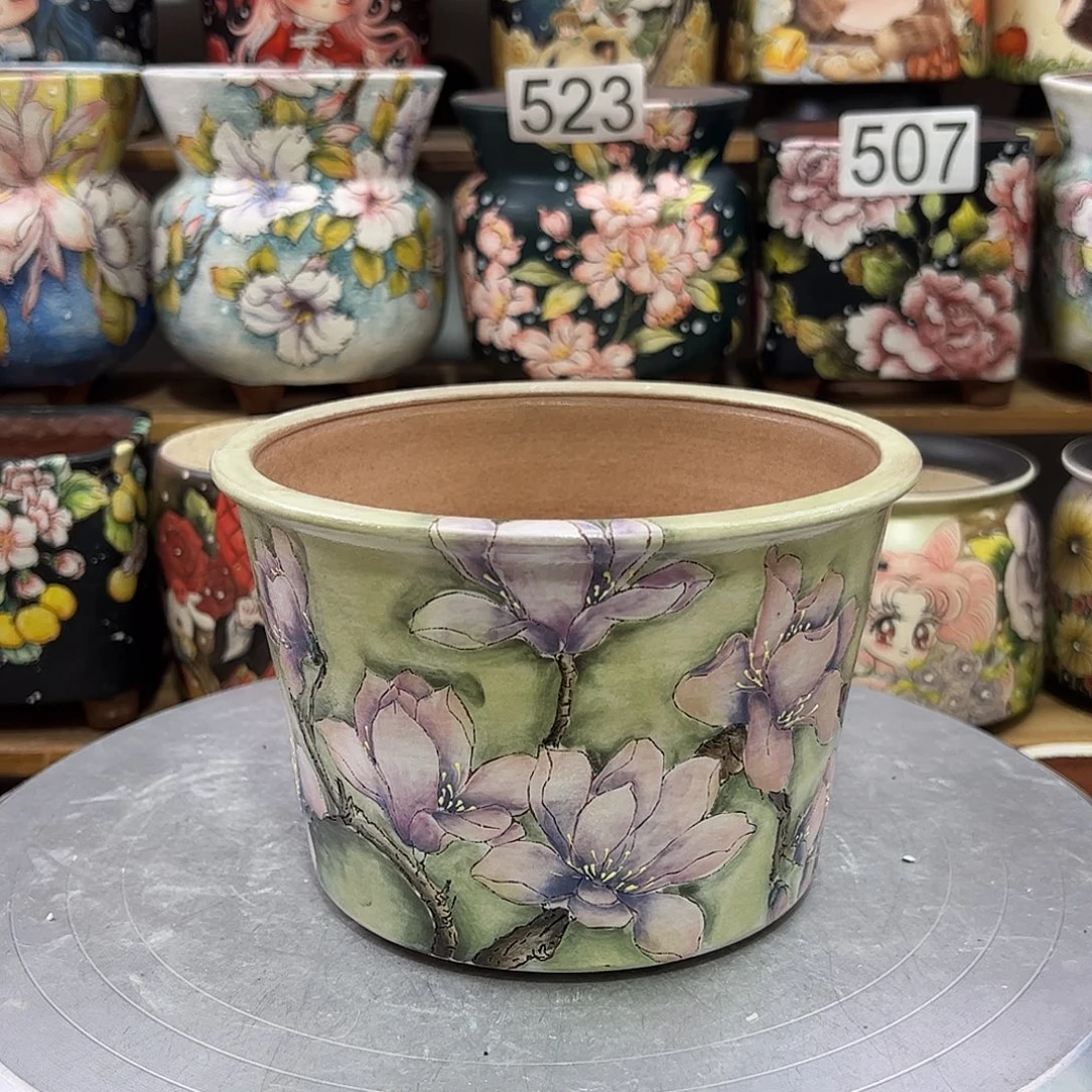 景德镇炫彩手绘口14高10.5