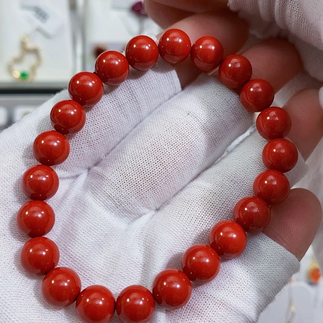 淡水珍珠手链（朱砂）拍三发一未镶嵌