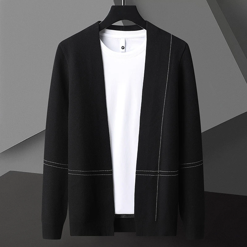 现货韩版时尚潮牌爆品2025秋季新款针织开衫男士毛衣休闲潮流百搭