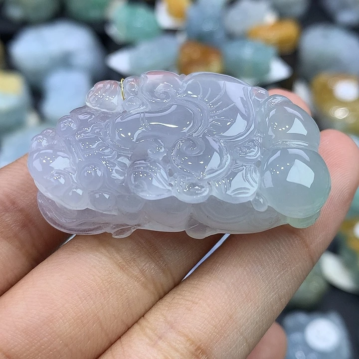 1***生颈饰未镶嵌翡翠天然缅甸翡翠