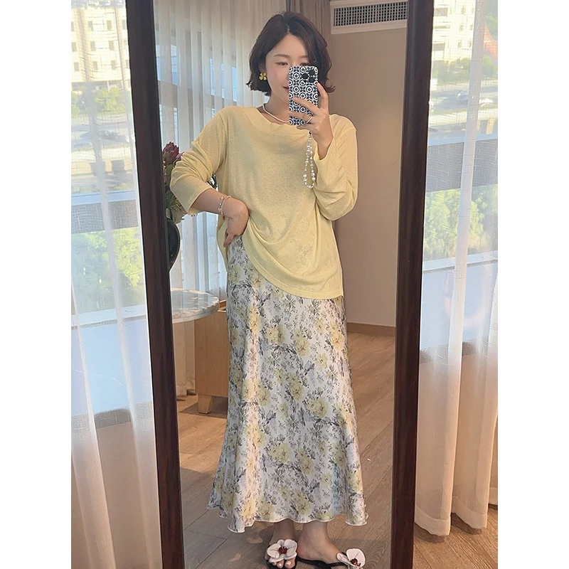 【DIS 现货】【秘境花园】夏季气质显瘦高腰碎花半身裙Z525G09426