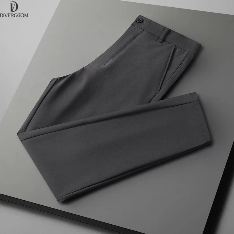 DIIIVERGOM裤子男生修身九分小西裤男士潮牌直筒百搭休闲轻熟风西