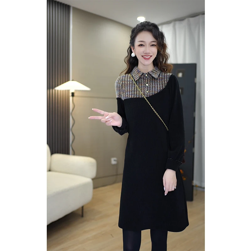 【诗诗轻奢推荐】 江映月  2697     时尚女装连衣裙格子气质