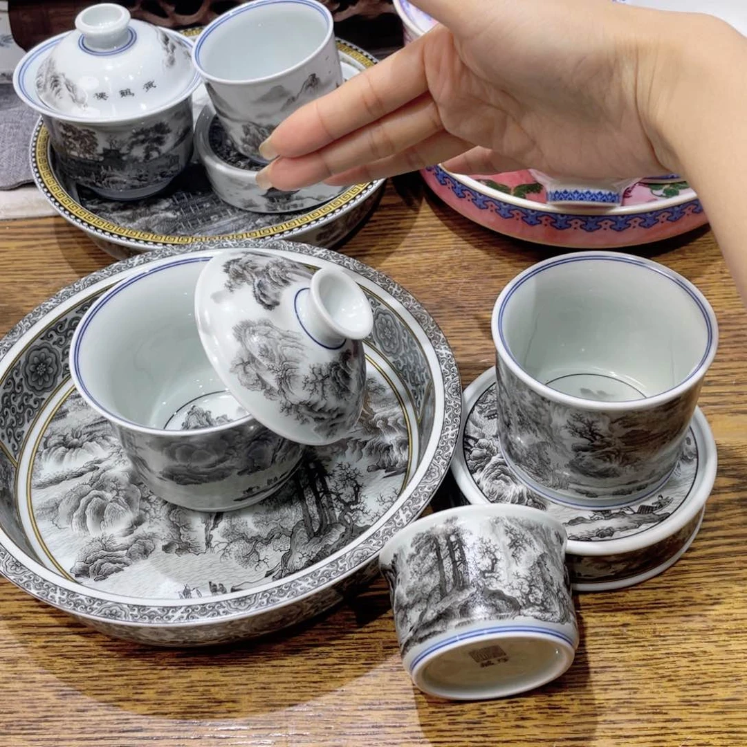 盖碗陶瓷景德镇陶瓷工厂福利价