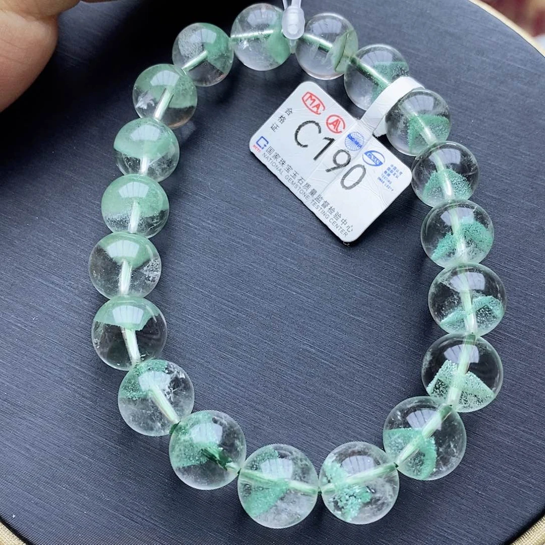 水晶手链未镶嵌C190翠幽灵金字塔10m