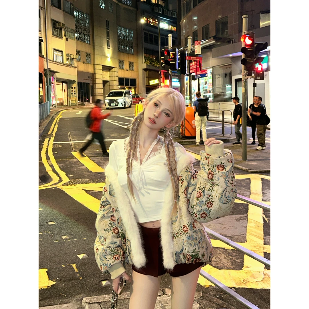 绘梨衣【失落花园】辣妹显瘦设计感内搭美式复古运动杠条裙裤套装