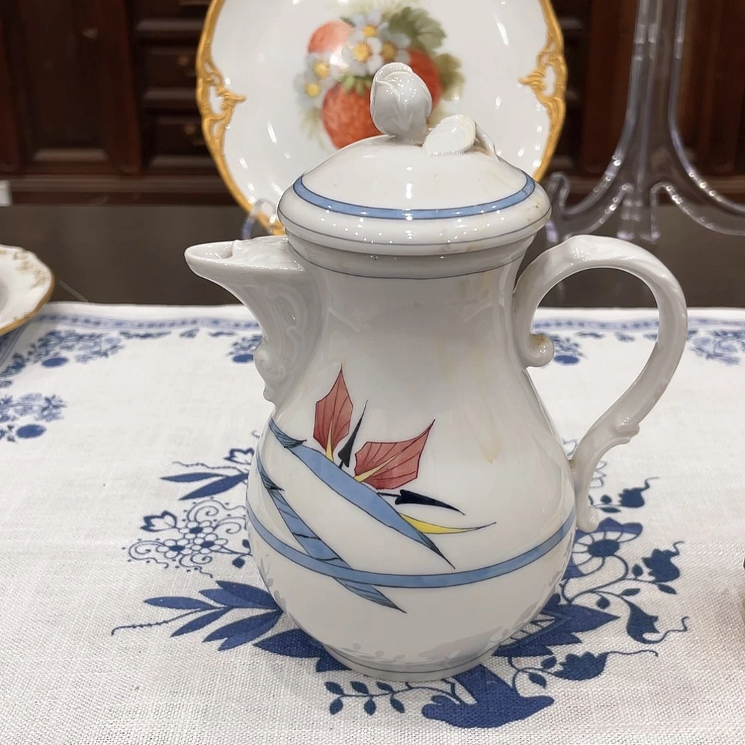 摆件中古一等鹤望兰摩卡壶