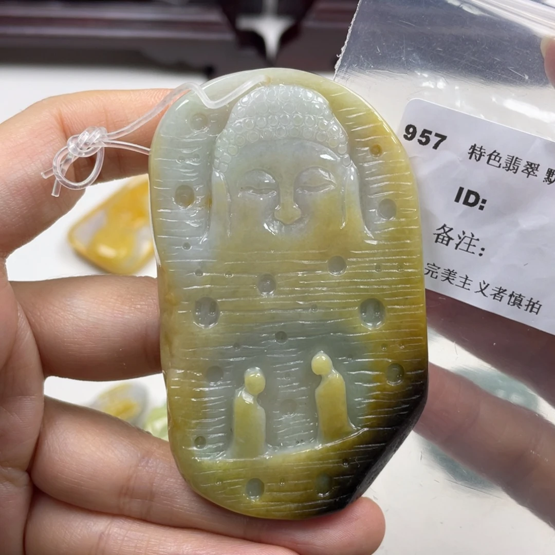 翡翠未镶嵌颈饰牌子