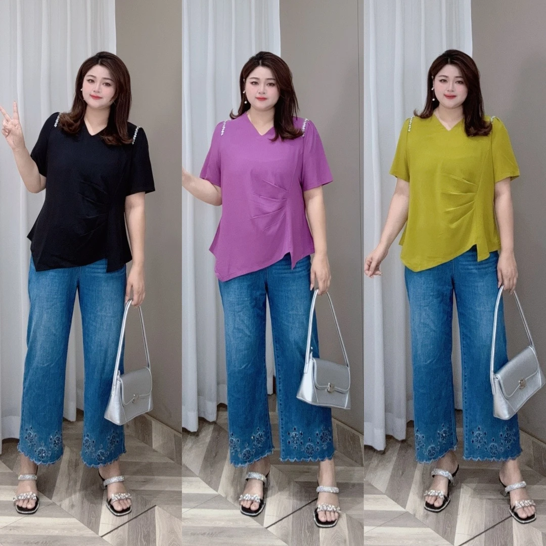 PWD33030【现货仅上衣】夏季新款百搭法式设计感显瘦上衣【衣长69】