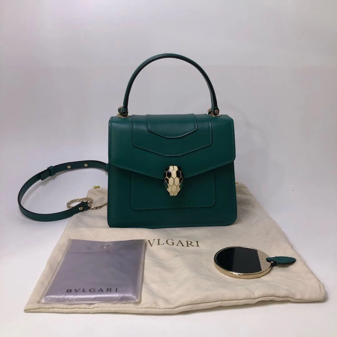 95新 BVLGARI/宝格丽 宝格丽蛇头手柄风琴包 91003