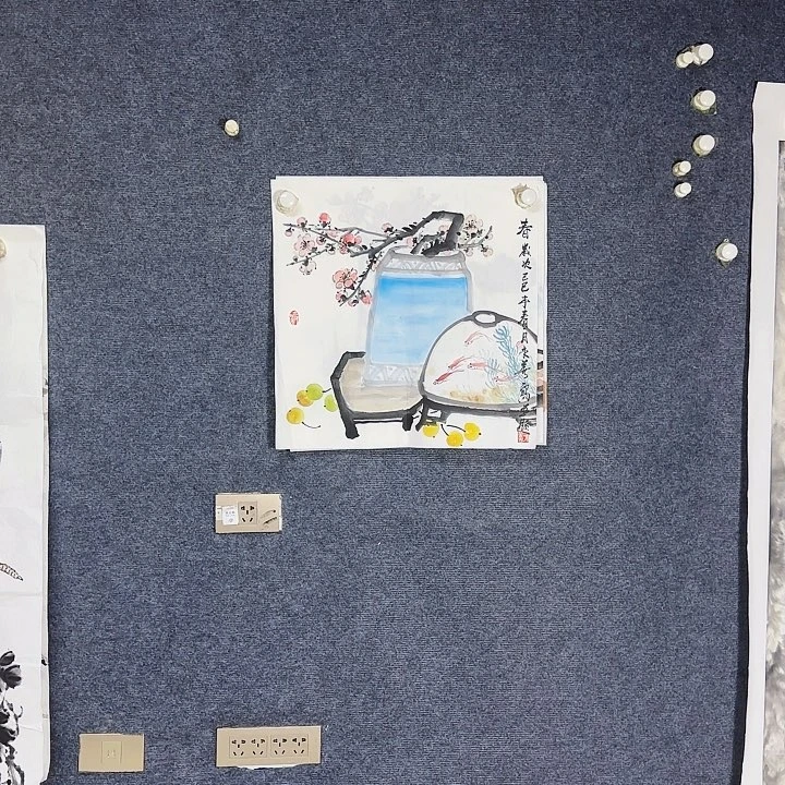 国画国画花鸟画作品