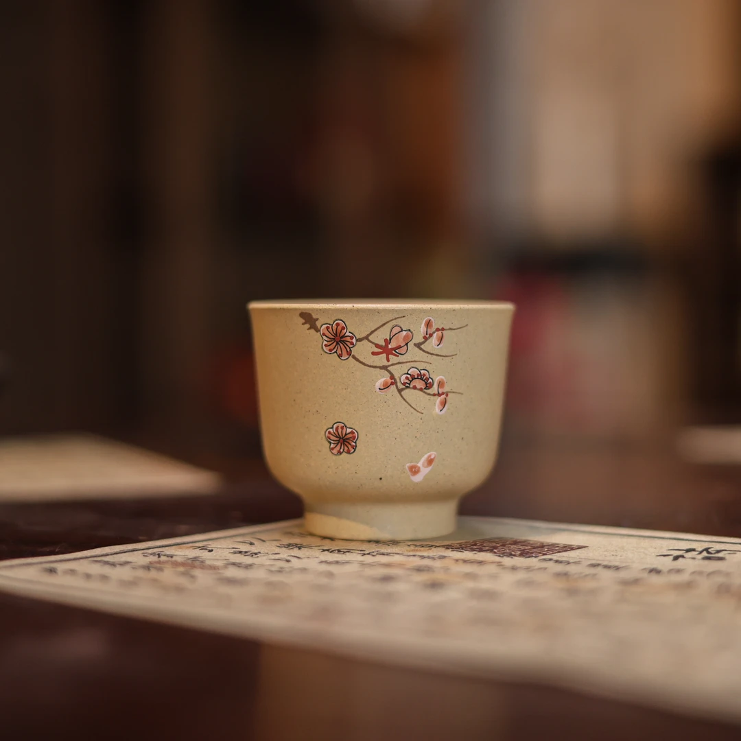 阿茶 梅花主人杯/本绿（道森0022）
