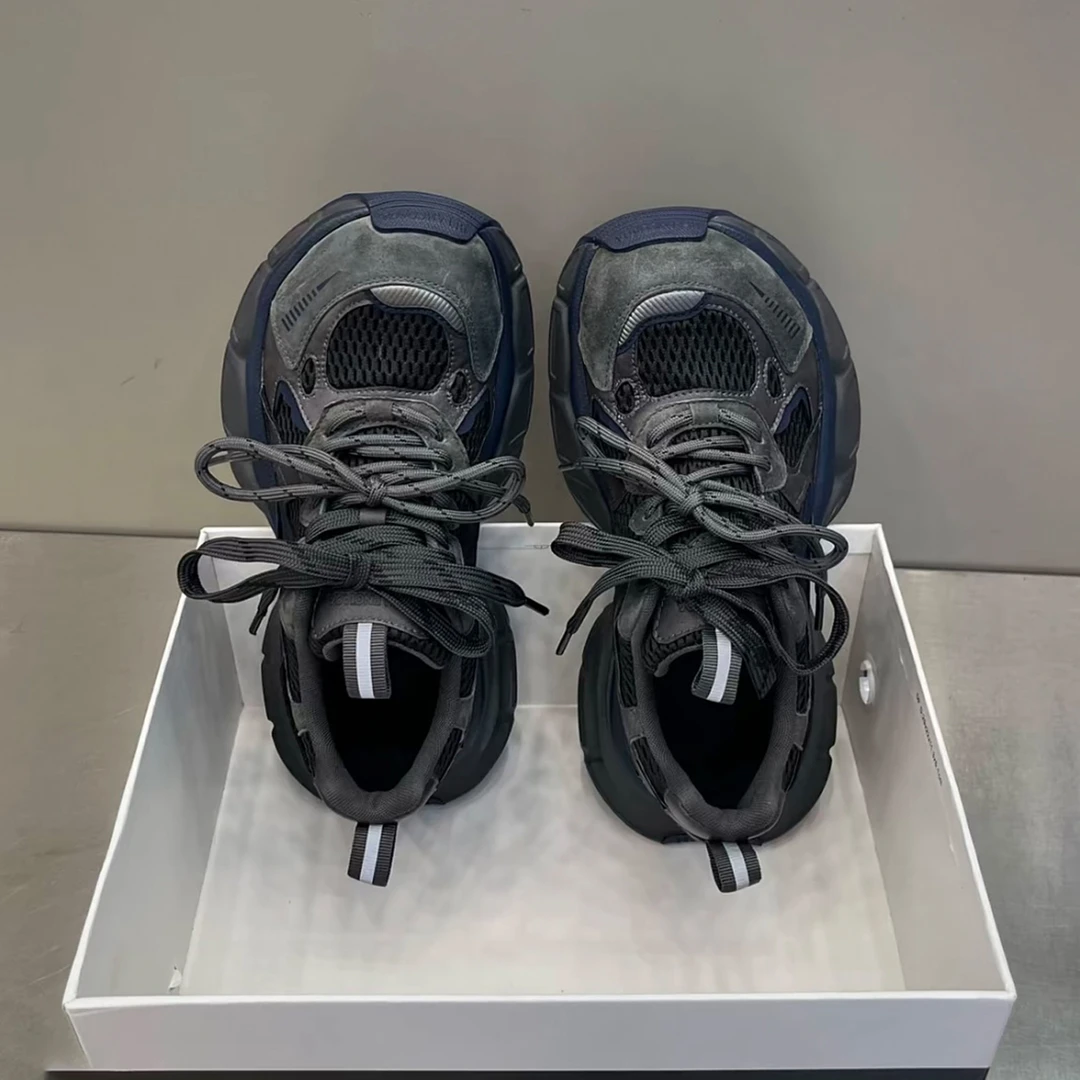 小怪兽运动鞋女2025秋季新款厚底增高复古百搭休闲鞋老爹鞋高级感