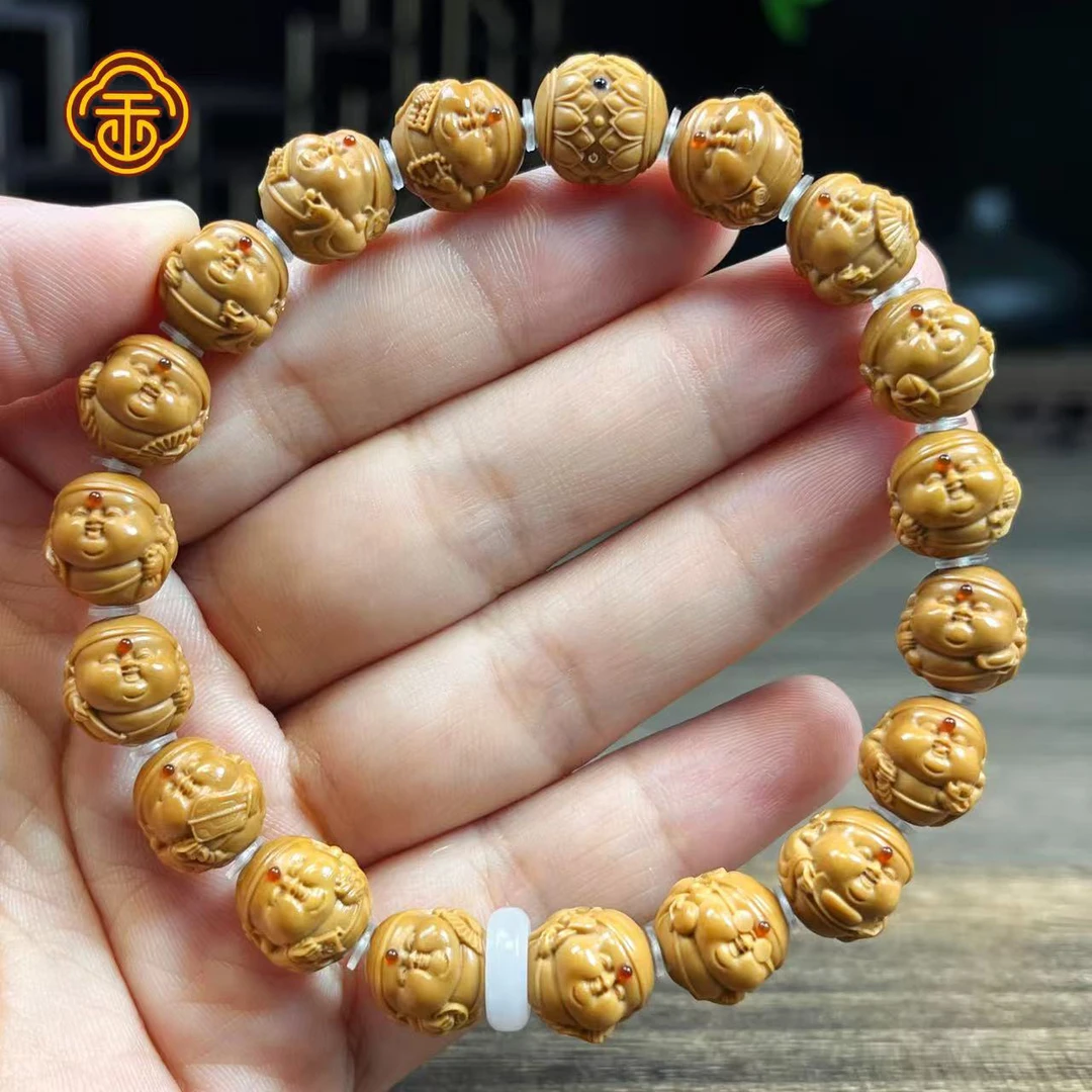 A猴头核桃  1.0歪财金满镶嵌款  文玩手串A