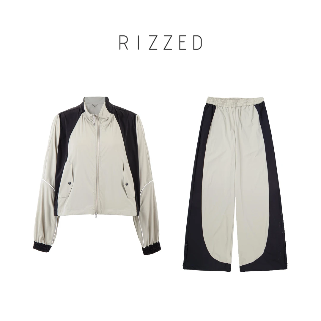 RIZZED【曜影轻奢】双色拼接运动休闲套装 RHDA1001