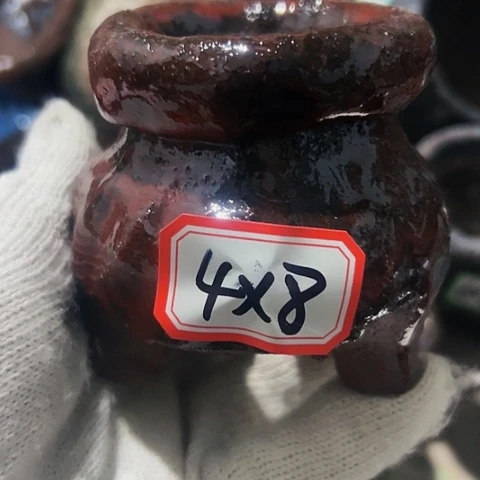 红陶粗陶花盆手工