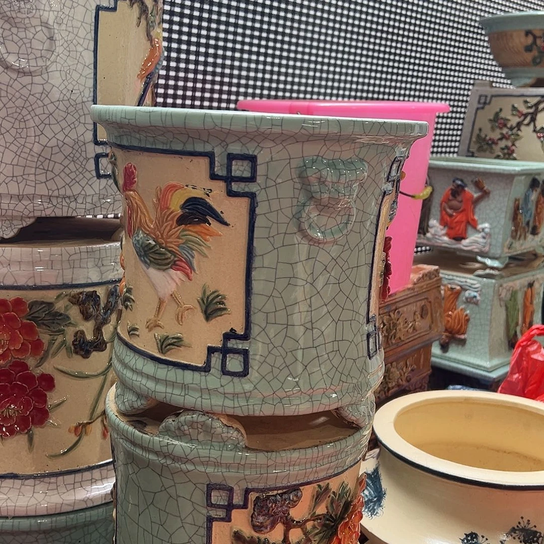 用***2琉璃手工艺品石湾盆