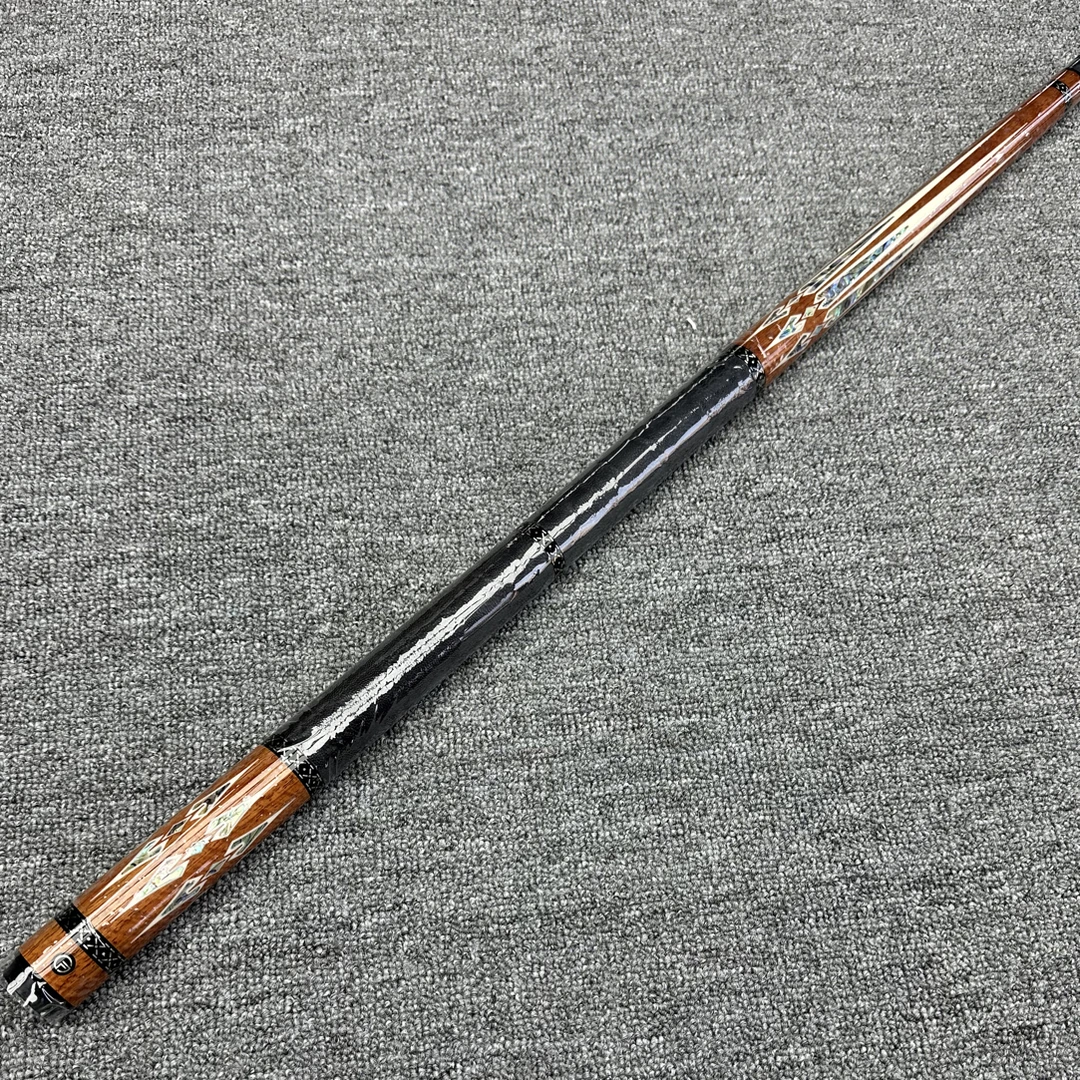 福杆 fg05 缅花水波纹高阶中式八球九球追分分体二分之一大头杆