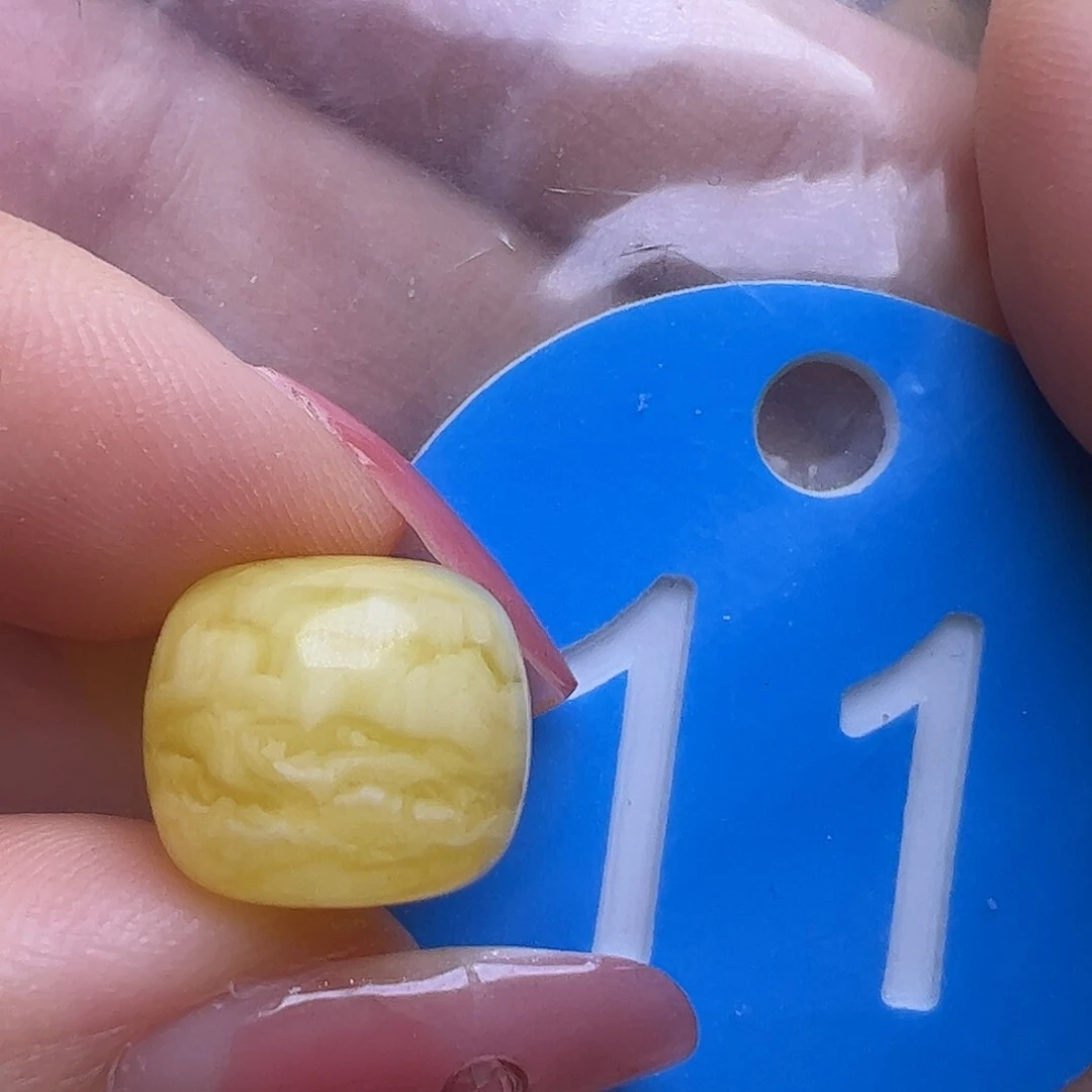 蜜蜡未镶嵌珠宝奇石12.5mm虎皮老型