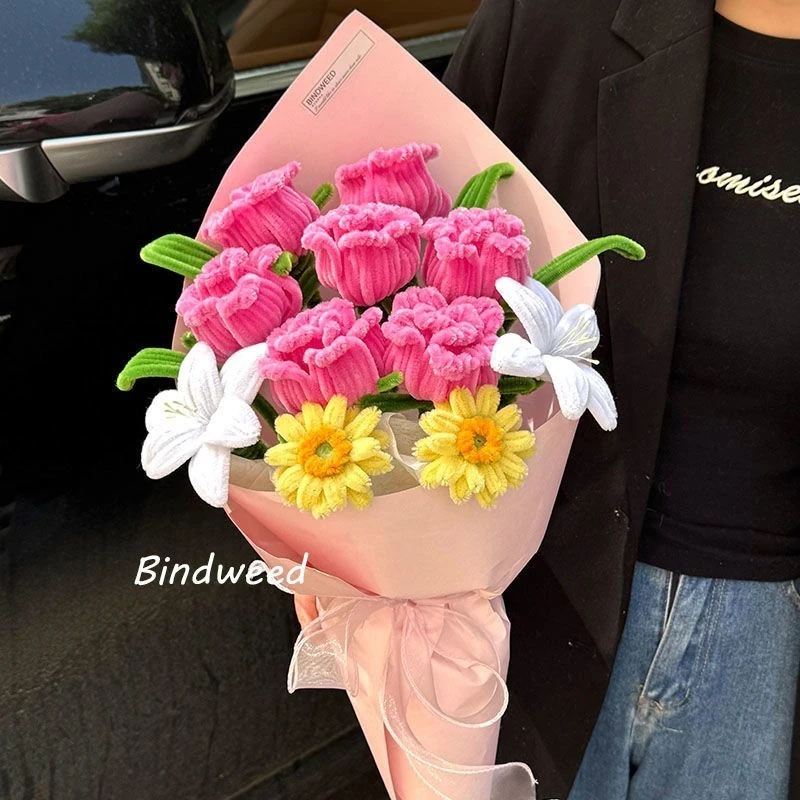 【爱宝】广志送美伢的扭扭棒手捧花花束材料包母亲节礼物玫瑰花