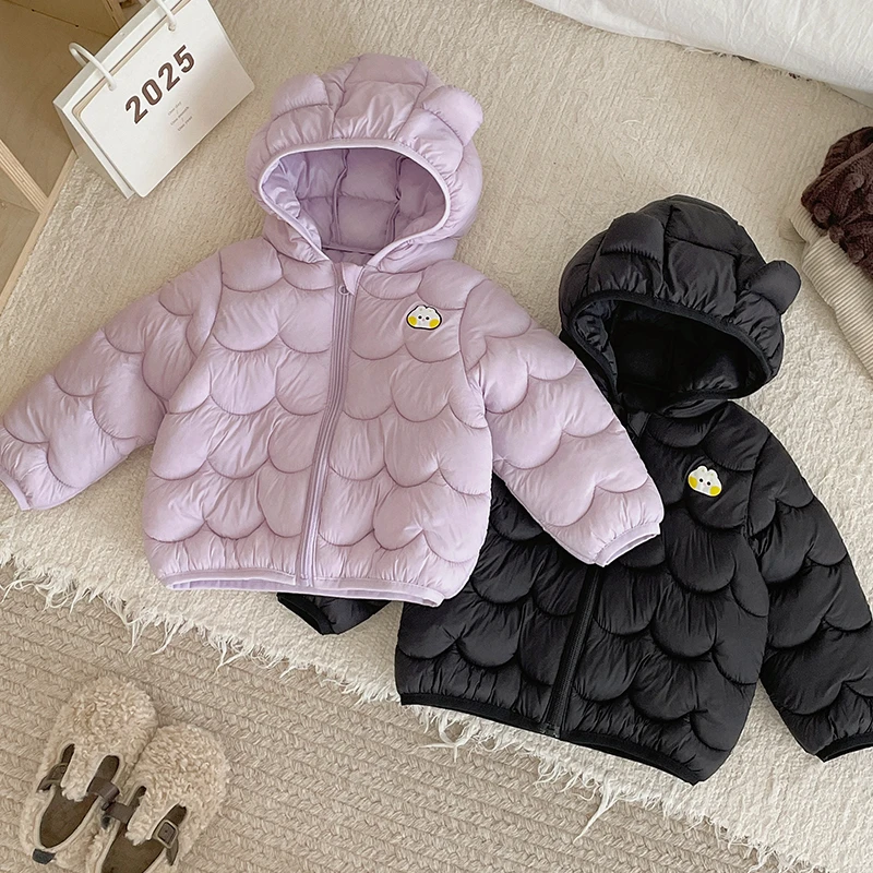 女童轻薄连帽棉衣儿童棉服宝宝秋冬新款外套男童棉袄婴幼儿新款