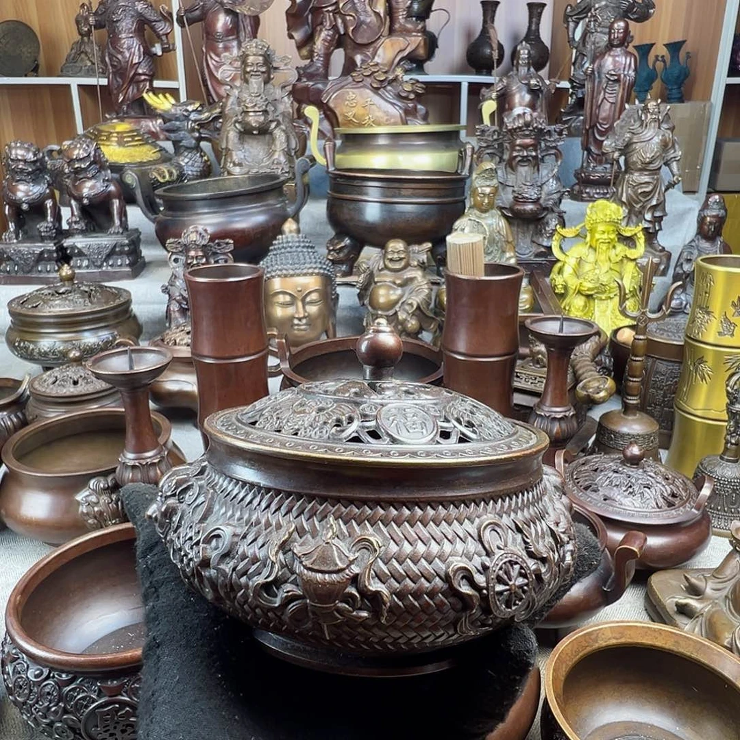 铜香炉铜摆件铜工艺品风水摆件