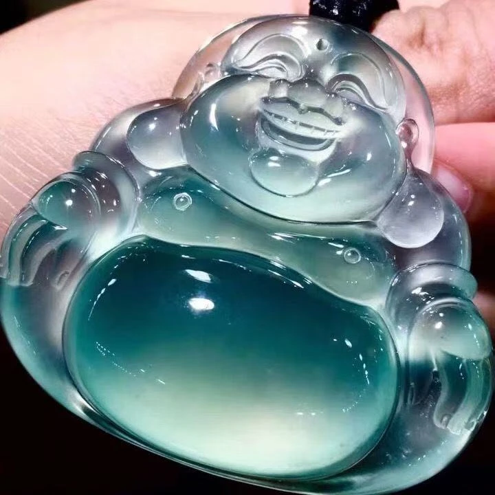 天然缅甸翡翠A货佛公