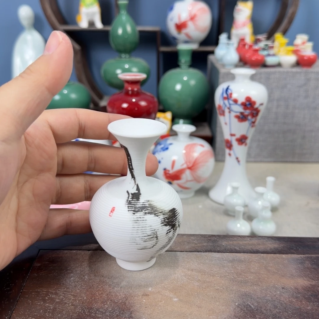 陶瓷手工小花器摆件