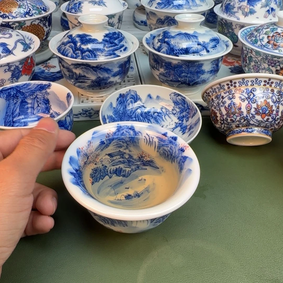 纯手工纯手绘茶具石头369