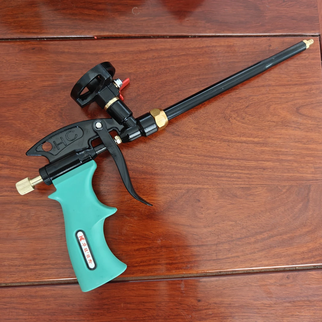 特氟龙免清洗可拆卸发泡胶枪全金属加长填缝密封工具泡沫胶枪门窗