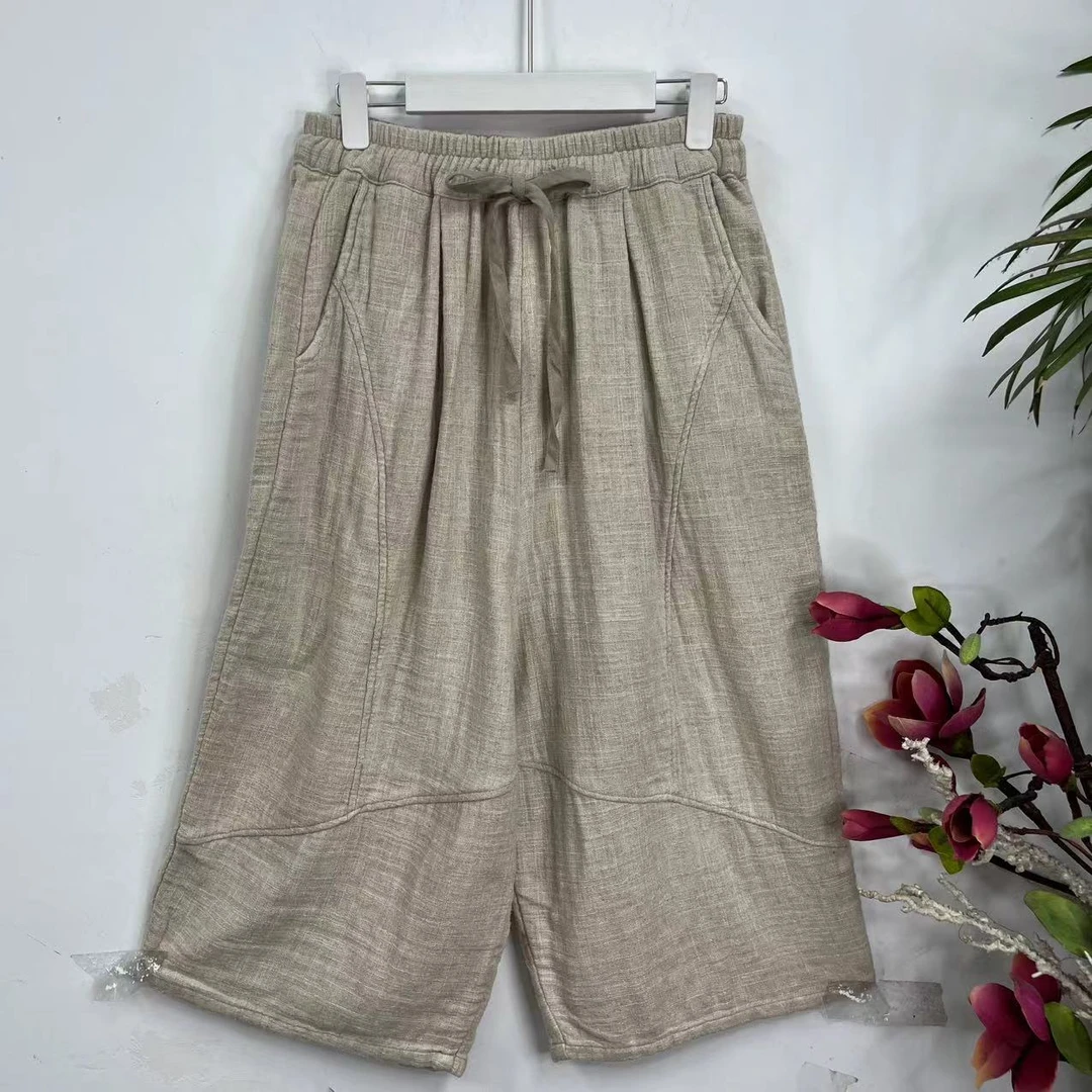 花璟原创设计款炒色双层复合拼接直筒裤（裤长83臀围140）