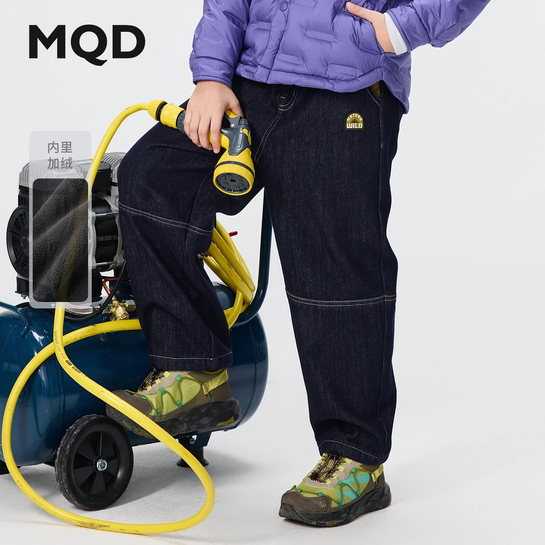 【老爹裤】MQD男童25冬新款户外学院风亲肤保暖仔仔裤9654W1422
