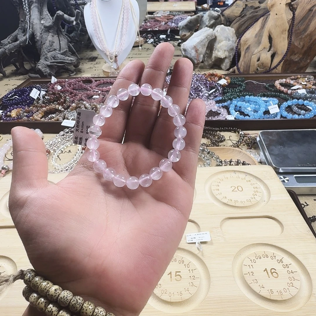 长***思水晶未镶嵌手链粉水晶粉水晶