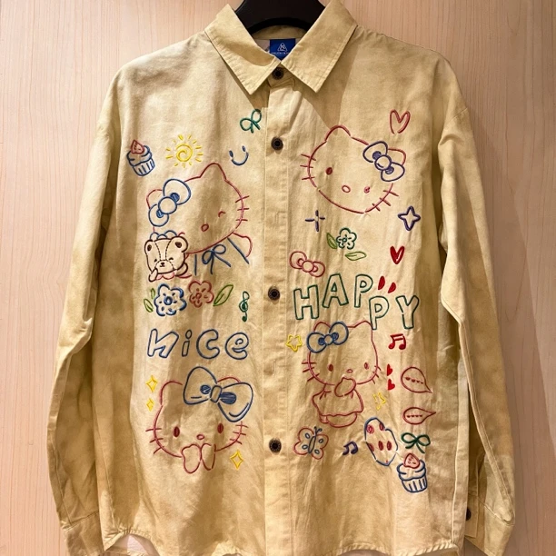 【4KT衬衫-389】R77新款原创刺绣设计百搭衬衫男女同款-389